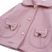 Комплект за момичета с панделки и розов пепит 6