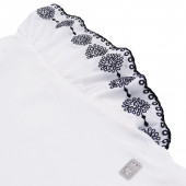 Летен комплект с ръкави от бродирани волани 4