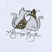 Летен комплект "Always together" в бяло 4