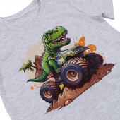 Летен комплект "Dino" в сиво и синьо 4