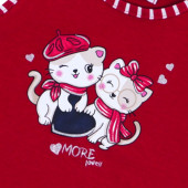 Летен комплект "More love" в червено 3