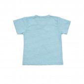 Лятна пижама с анимационен герой в бяло и синьо 3