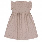 Лятна рипсена рокля в бежово 2