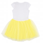 Лятна рокля "Beauty" в бяло и жълто 2