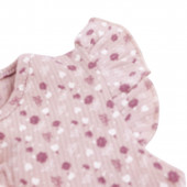 Лятна рокля с мече в опушено розово 4