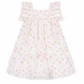 Лятна рокля с нежен флорален десен 2