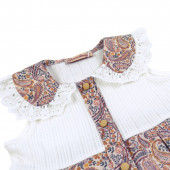 Лятна рокля с шапка в кафяво 3