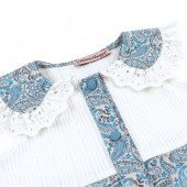 Лятна рокля с шапка в синьо 3