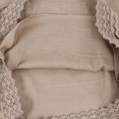 Лятна рокля в цвят пясъчен лен 7