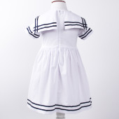 Детска лятна рокля ,,Морски полъх" в бяло 2