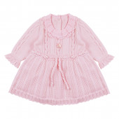 Луксозен памучен комплект за изписване в розово плетиво 4