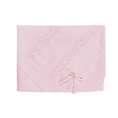 Луксозен памучен комплект за изписване в розово плетиво 9