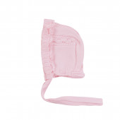 Луксозен памучен комплект за изписване в розово плетиво 14