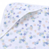 Муселинова пелена с качулка и кърпа за баня "Colored dots" 90 х 90 см 3