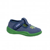 Анатомични дишащи текстилни обувки за момчета в синьо и зелено 2