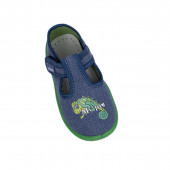 Анатомични дишащи текстилни обувки за момчета в синьо и зелено 3