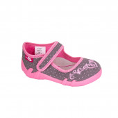 Анатомични дишащи текстилни обувки  за момичета в сиво и розово 2