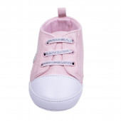 Бебешки лачени пантофки в розово бяло 2