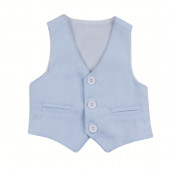 Официален бебешки комплект с гащеризон в светлосиньо 3