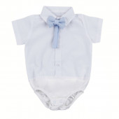 Официален бебешки комплект с гащеризон в светлосиньо 2