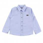 Официален комплект с папийонка в светлосиньо и бежово 2