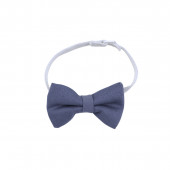 Официален комплект с папийонка и тиранти в бяло и гълъбово синьо 4