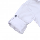 Официален комплект с папийонка и тиранти в бяло и гълъбово синьо 5