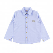 Официален комплект с папийонка и тиранти в синьо и бежово 2