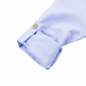 Официален комплект с папийонка и тиранти в синьо и бежово 5