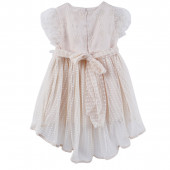 Официална рокля с лента за глава "Камелия" в бежово 2