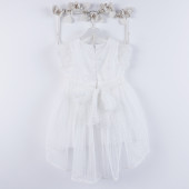 Официална рокля с лента за глава "Камелия" в бяло 2