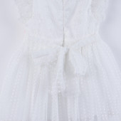Официална рокля с лента за глава "Камелия" в бяло 3