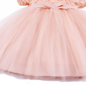 Официална детска рокля "Rose" в праскова 4