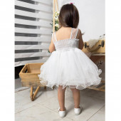 Детска официална рокля "Рени" в бяло 5