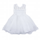 Детска официална рокля "Рени" в бяло 4