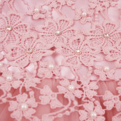 Детска официална рокля "Рени" в пастелно розово 6
