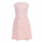 Официална рокля с 3D флорални мотиви и сако 5