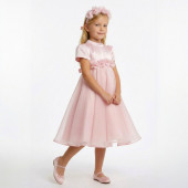 Официална рокля с лента за глава "Лорена" в пудра 2