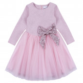 Официална рокля с пайети "Алина" в розово 2