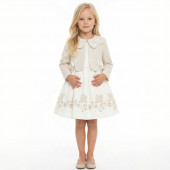 Официална рокля със сако "Butterfly" в бежово 2