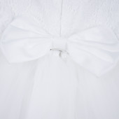 Официална рокля с аксесоар "Кари" в бяло 3