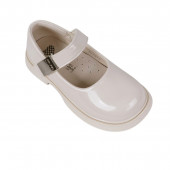 Официални бежови лачени обувки 2