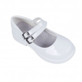 Официални бели лачени обувки 2