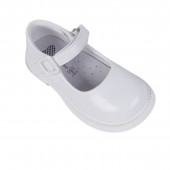 Официални бели обувки от екокожа 2