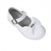 Официални лачени обувки "Style" в бяло 2