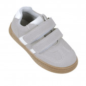 Олекотени маратонки от велур в сиво 2