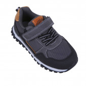 Олекотени маратонки в графит с релефна подметка 2