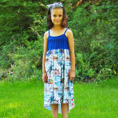 Лятна рокля с лента за глава "Морско приключение" (9 - 13 год.) 4