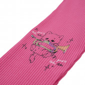 Детски клин от памучен рипс "Котенца" в руж 2