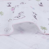 Бебешка муселинова пелена "Pink giraffe" 80 х 80 см 4